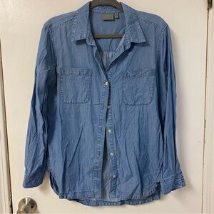 Athleta womens denim shirt size medium